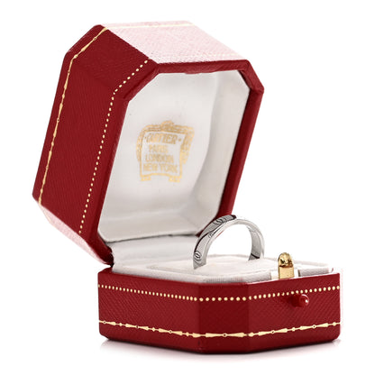 Cartier 18K White Gold 4mm Happy Birthday Band Ring 51 5.75 5 of 5