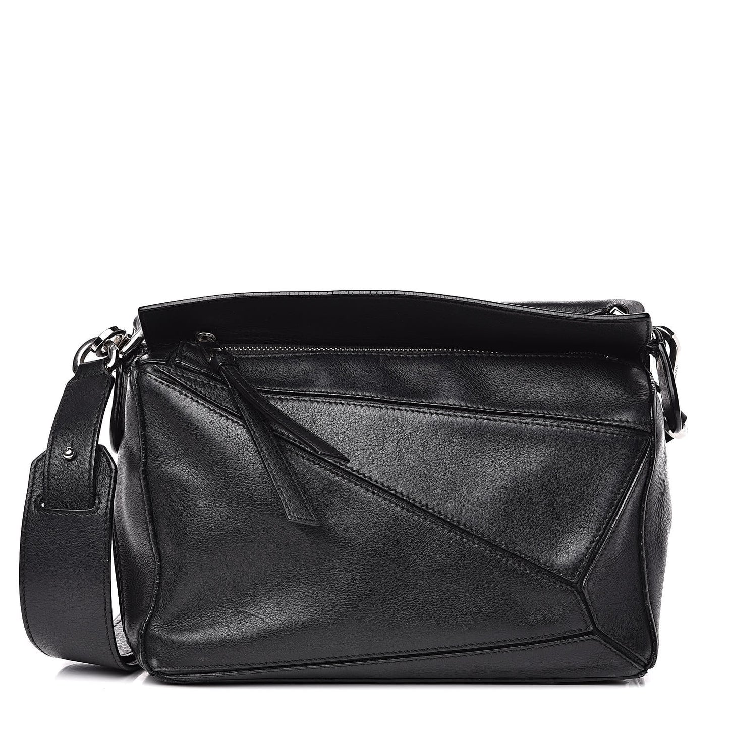 Calfskin Small Puzzle Bag Black