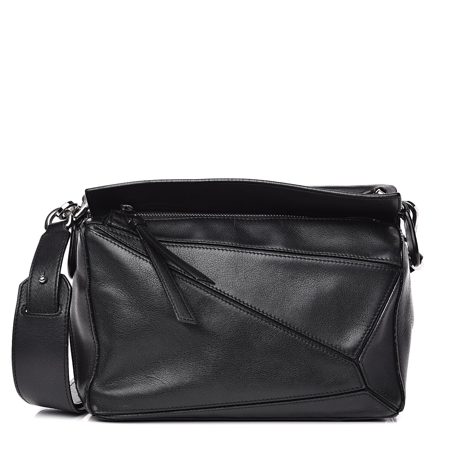 Loewe Calfskin Small Puzzle Bag Black 1 of 17