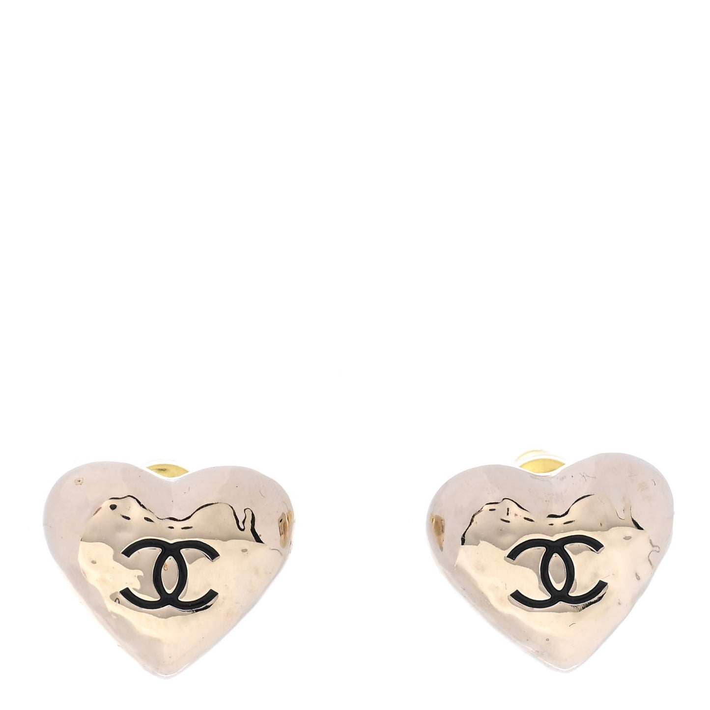 CC Heart Earrings Gold