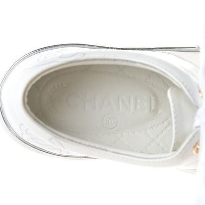 Chanel Calfskin Womens CC Sneakers 35 White 7 of 12