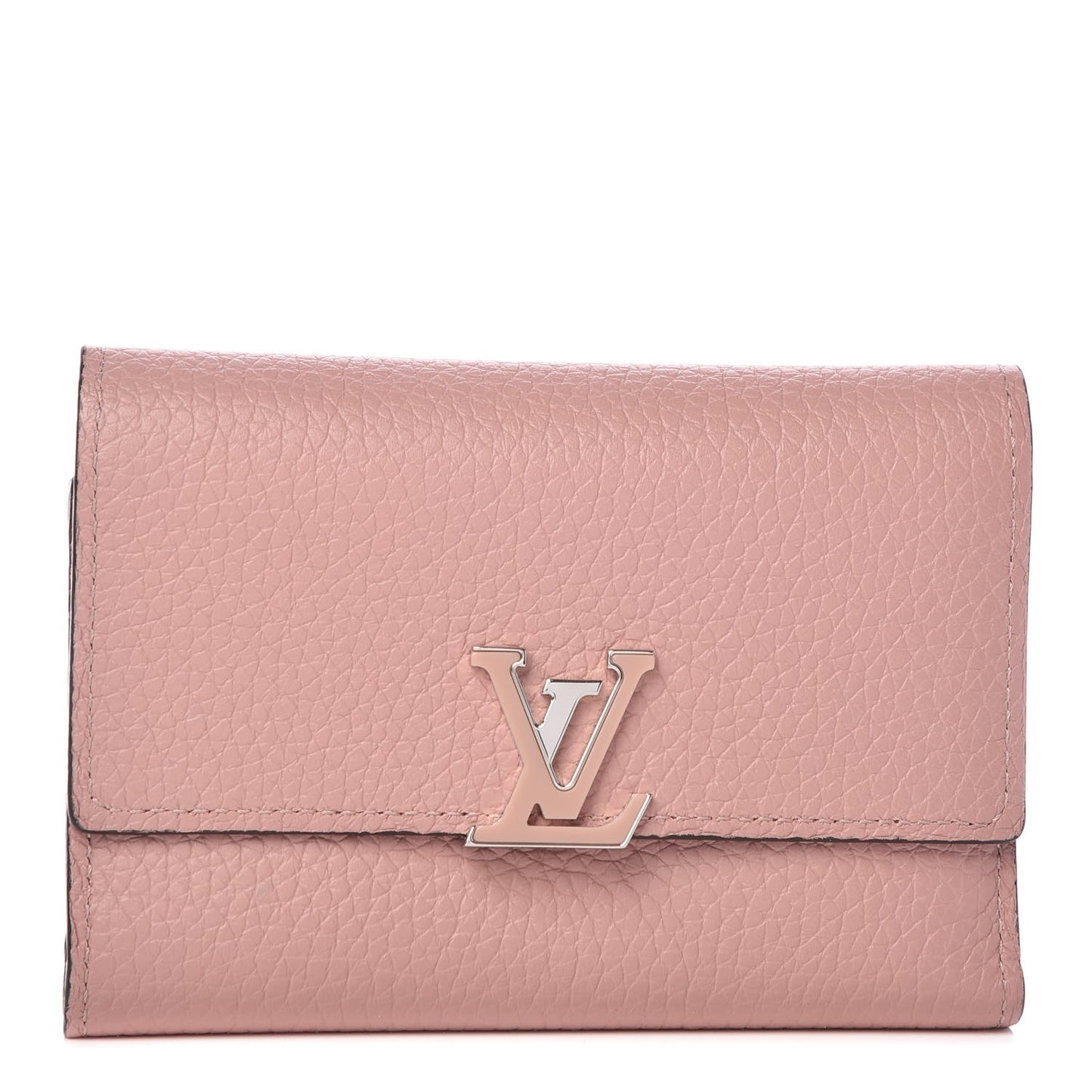 Taurillon Capucines Compact Wallet Magnolia