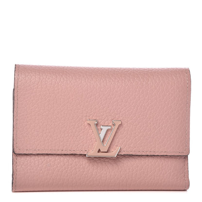 Louis Vuitton Taurillon Capucines Compact Wallet Magnolia 1 of 9