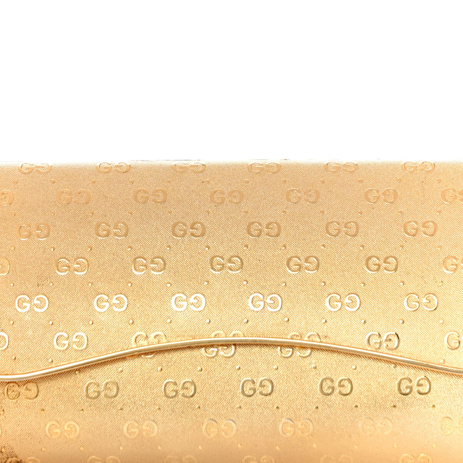 Gucci Metal Guccissima Minaudiere Clutch Gold 7 of 11