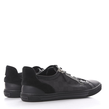 Louis Vuitton Damier Graphite Calfskin Suede Mens Aventure Sneakers 9.5 4 of 13