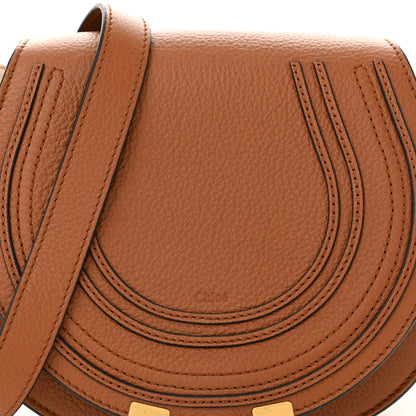 Chloe Grained Calfskin Small Marcie Saddle Bag Tan 7 of 10