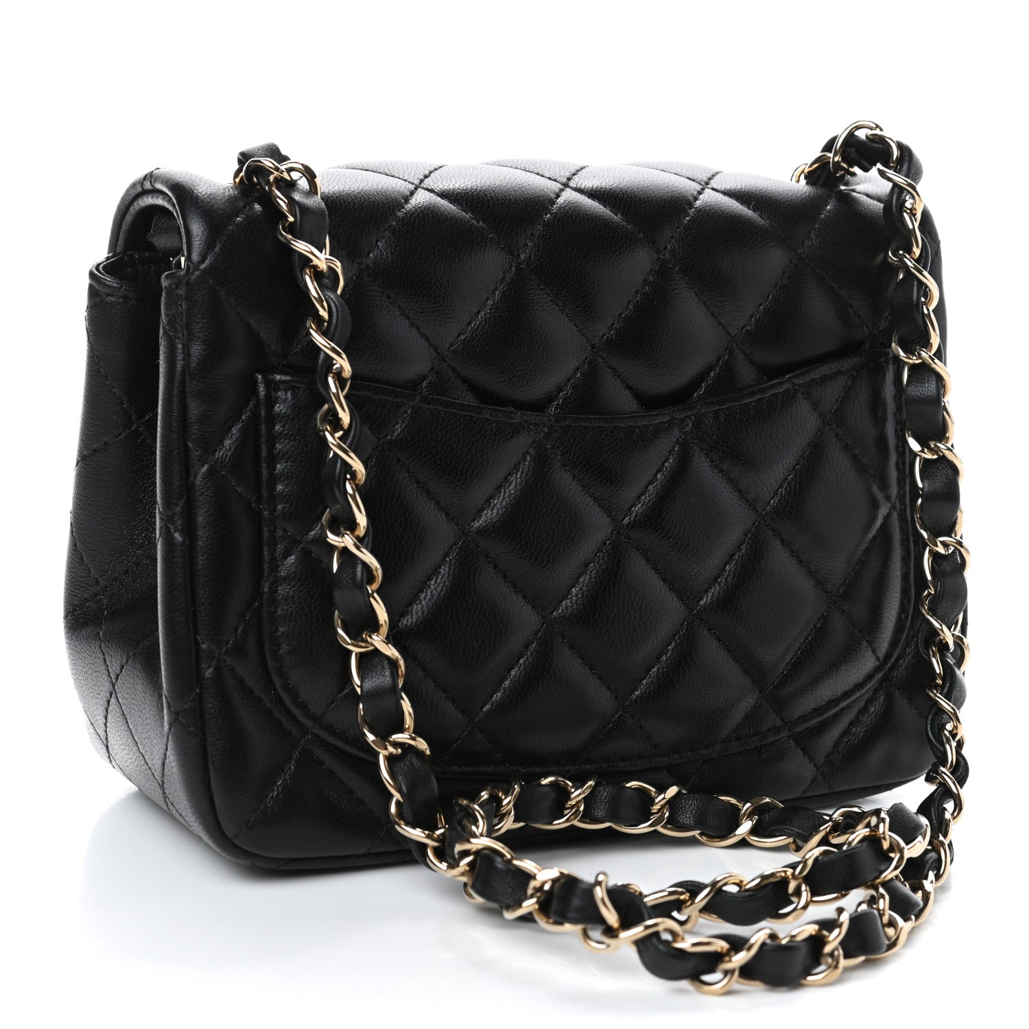 Chanel Lambskin Quilted Mini Square Flap Black 2 of 4