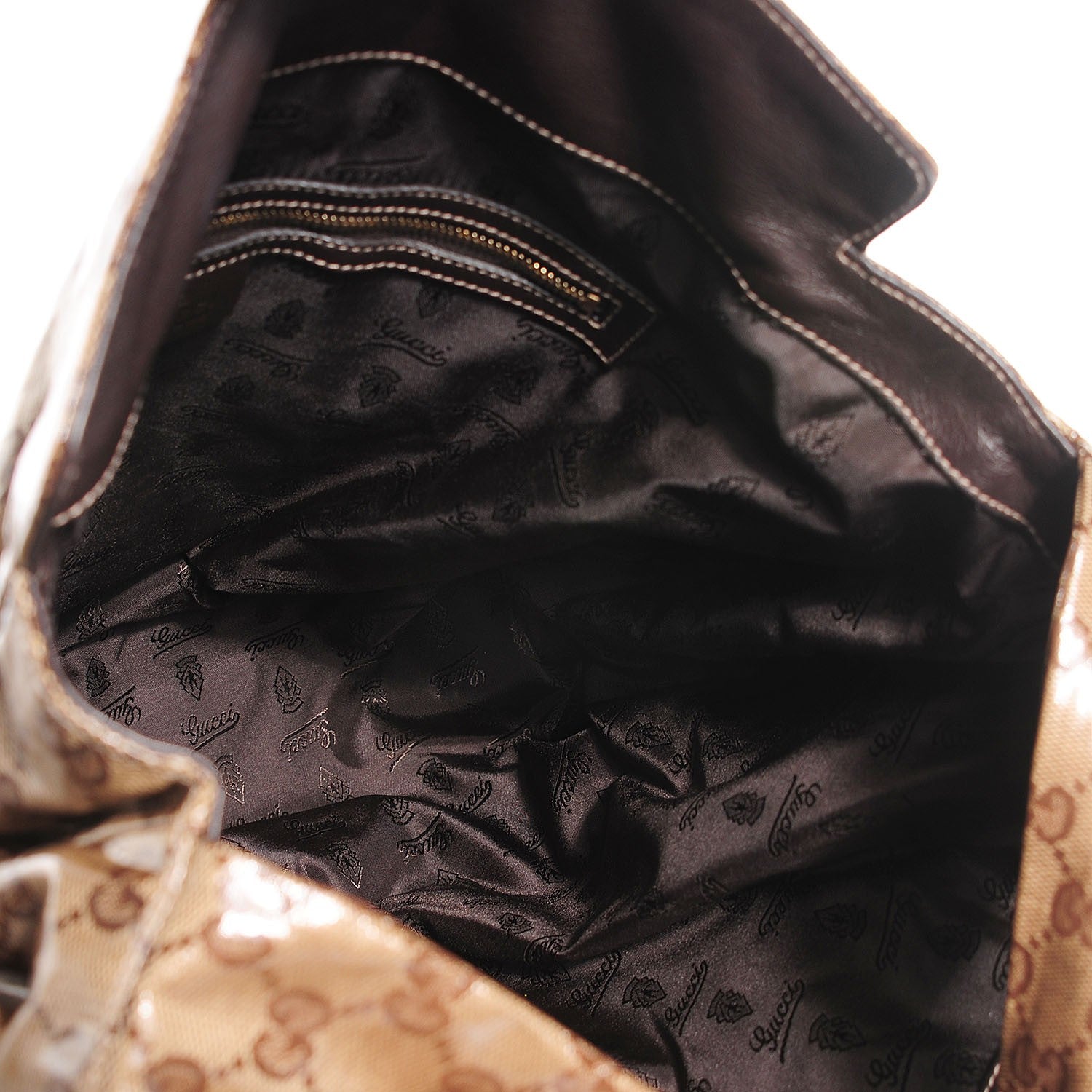 Gucci Crystal Monogram Medium Hysteria Tote Brown 5 of 9