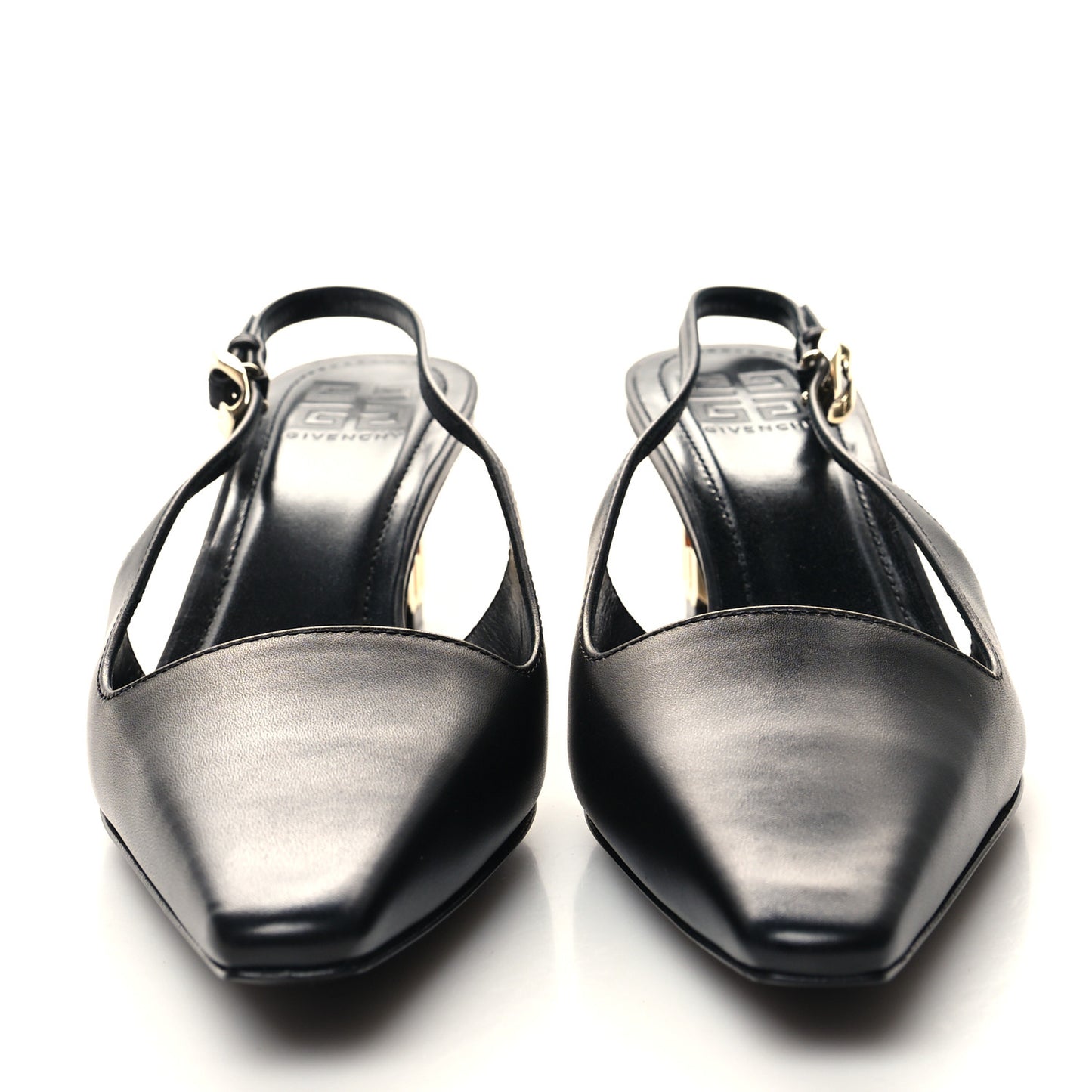 Calfskin G Cube 50mm Slingback Pumps 37.5 Black