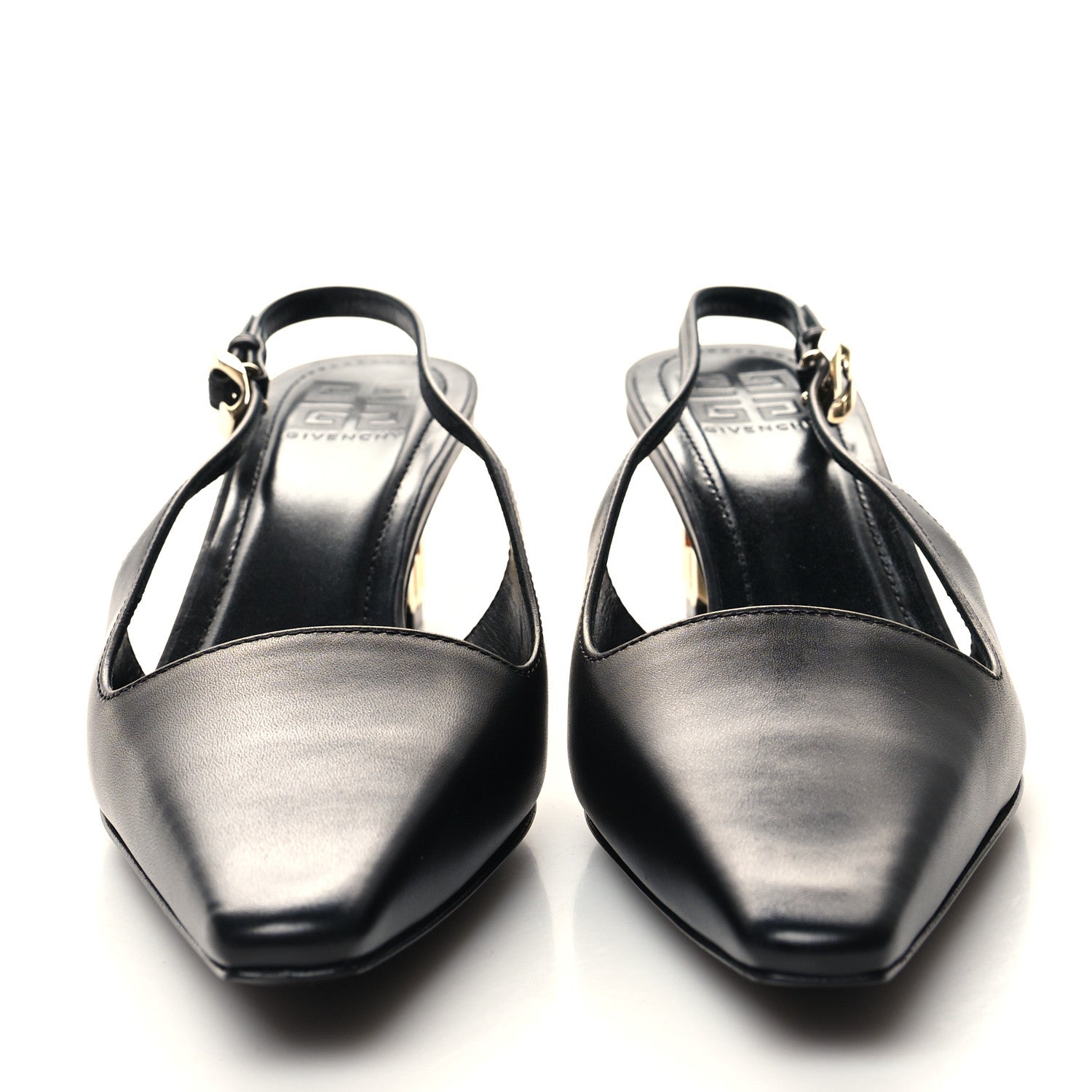 Givenchy Calfskin G Cube 50mm Slingback Pumps 37.5 Black 2 of 9