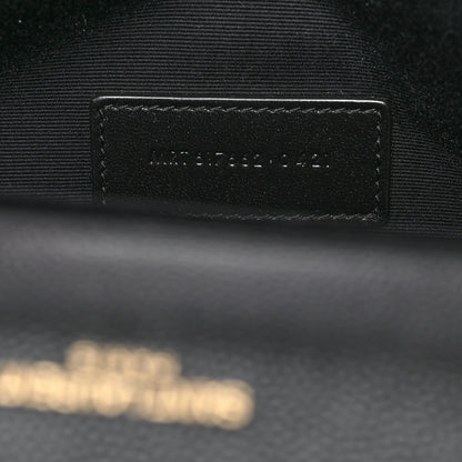 Saint Laurent Grain De Poudre Matelasse Chevron Monogram Envelope Clutch Black 7 of 7