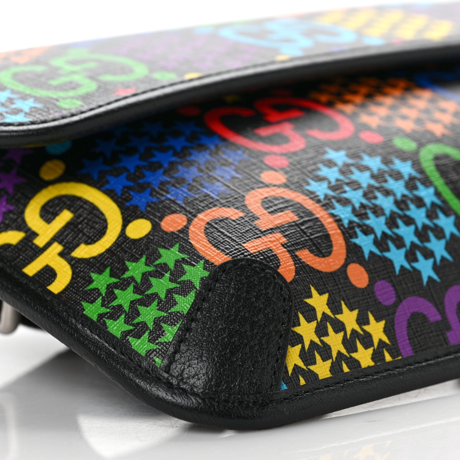 Gucci GG Supreme Monogram Psychedelic Slim Belt Bag Black 10 of 13