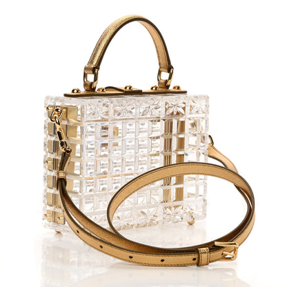 Dolce & Gabbana Plexiglass Bohemia Box Bag Gold 3 of 13