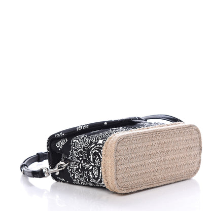 Saint Laurent Cotton Bandana Y Quilted Monogram Toy Loulou Crossbody Bag Black White 4 of 10