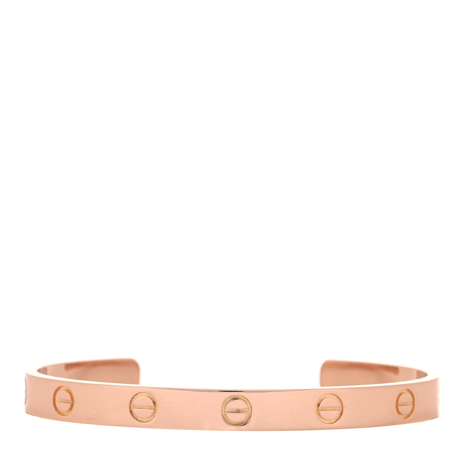 Cartier 18K Pink Gold LOVE Cuff Bracelet 17 1 of 6