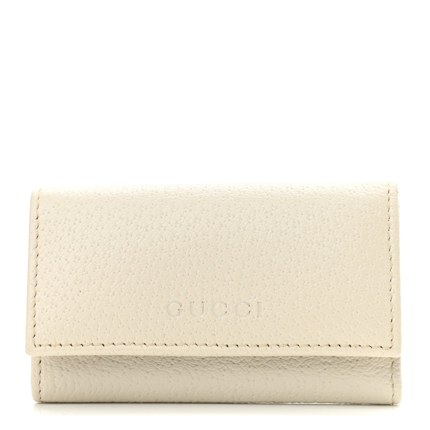 Gucci Calfskin 6 Key Holder White 1 of 8