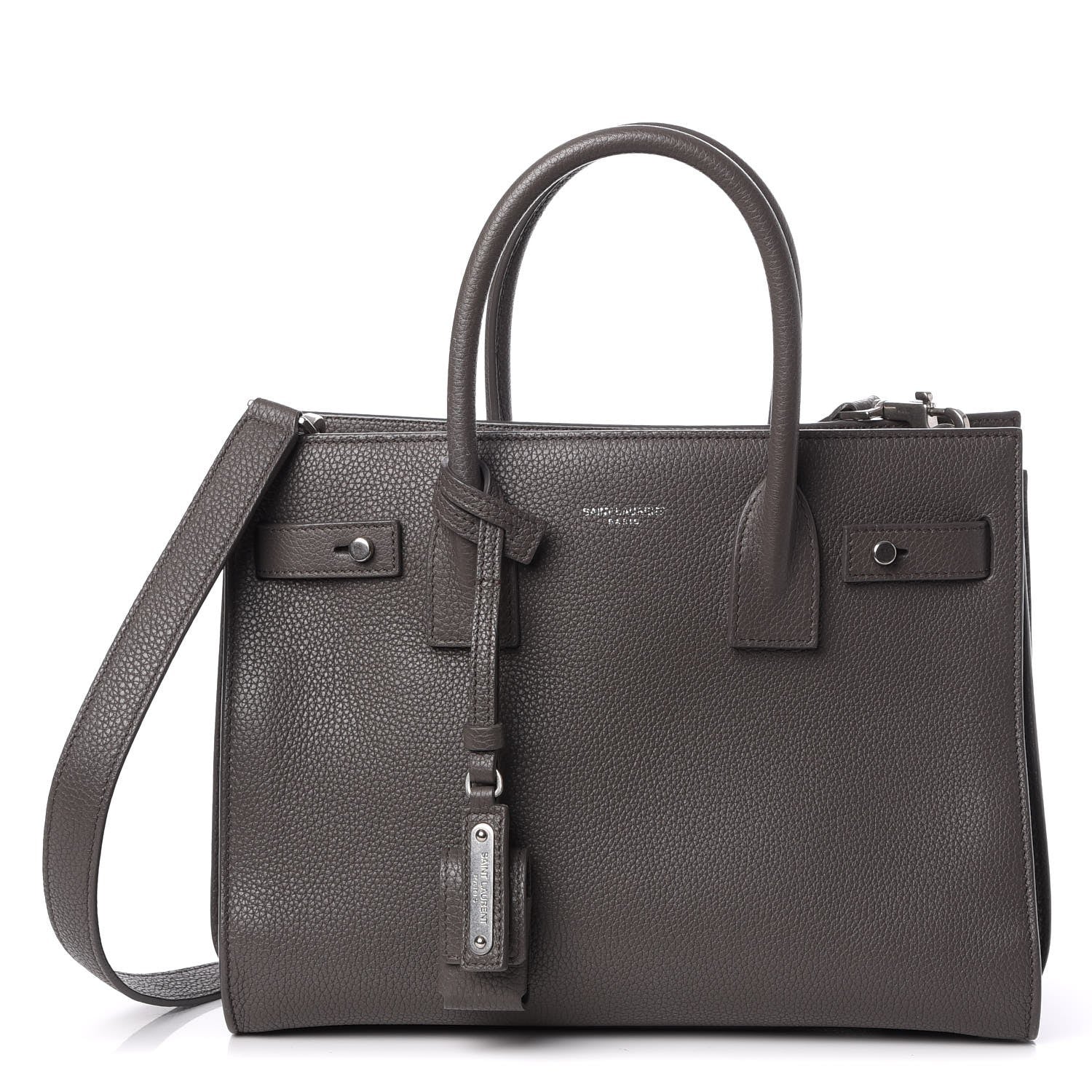 Saint Laurent Grained Calfskin Baby Sac De Jour Souple Coal 1 of 7