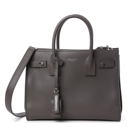 Saint Laurent Grained Calfskin Baby Sac De Jour Souple Coal 1 of 7