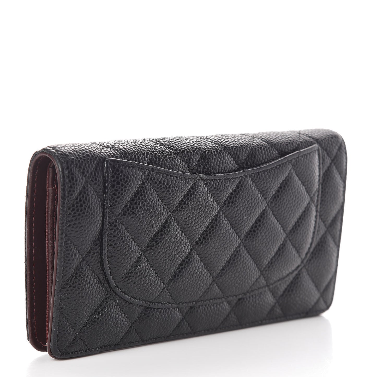 Caviar Quilted Yen Wallet Black