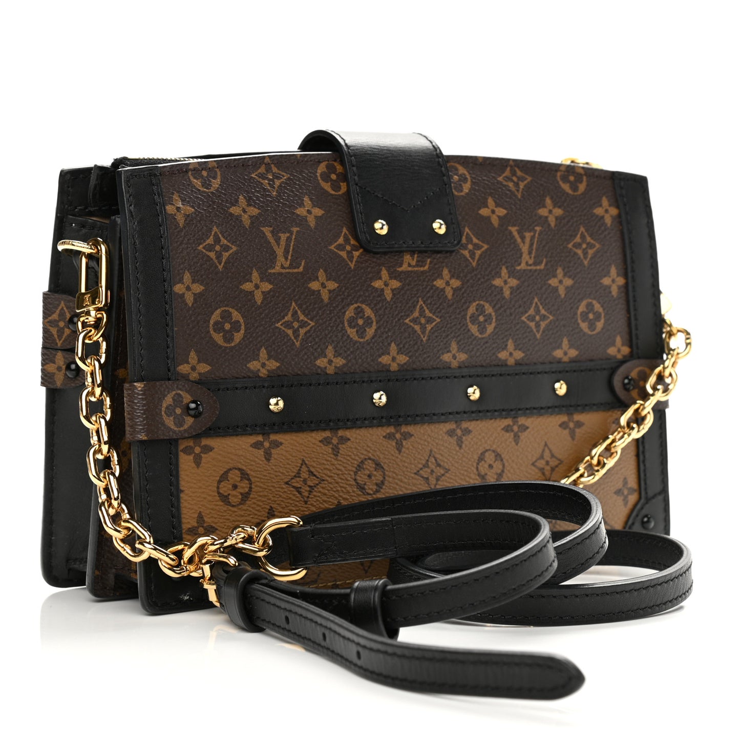Reverse Monogram Trunk Clutch