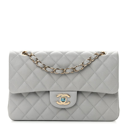 Chanel Caviar Quilted Small Double Flap Grey 1 of 11