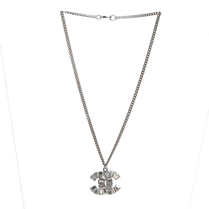 Chanel Baguette Crystal Large CC Necklace Silver 4 of 6