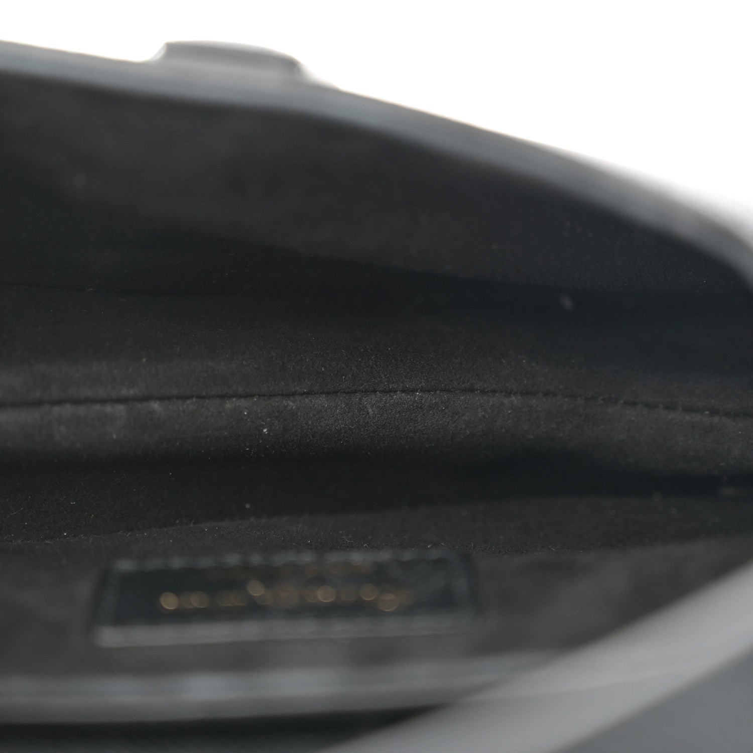 Christian Dior Grained Calfskin Mini Saddle Bag With Strap Black 5 of 11
