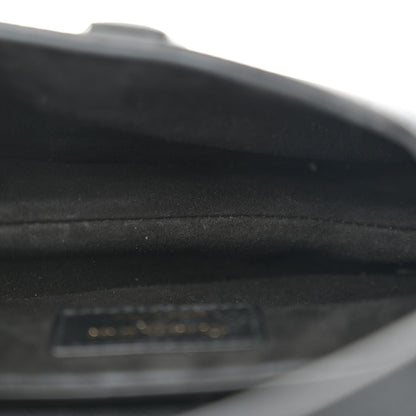 Christian Dior Grained Calfskin Mini Saddle Bag With Strap Black 5 of 11