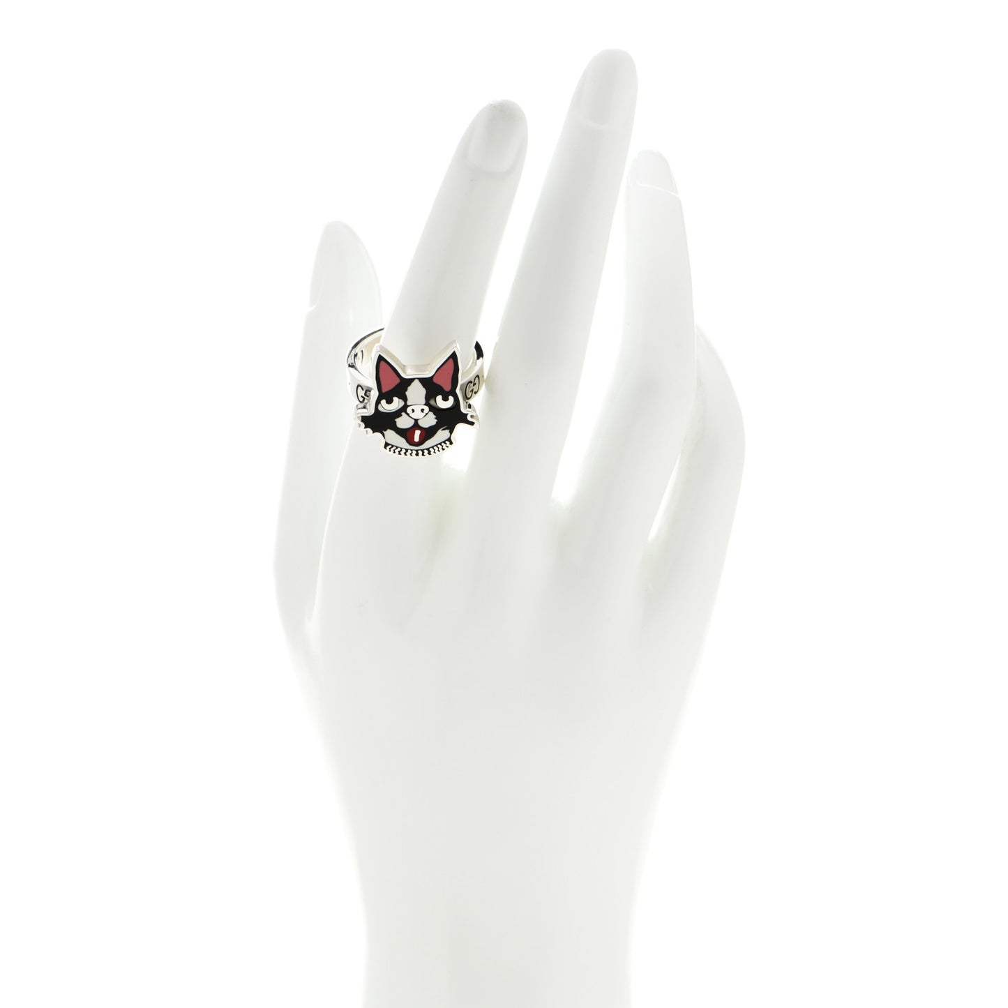 Sterling Silver Enamel Bosco Ring 59 8.75