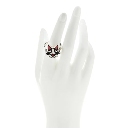 Gucci Sterling Silver Enamel Bosco Ring 59 8.75 2 of 9