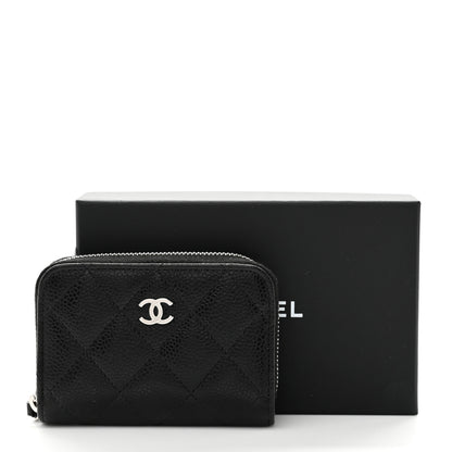 Chanel Caviar Quilted Zip Coin Purse Black 8 of 8