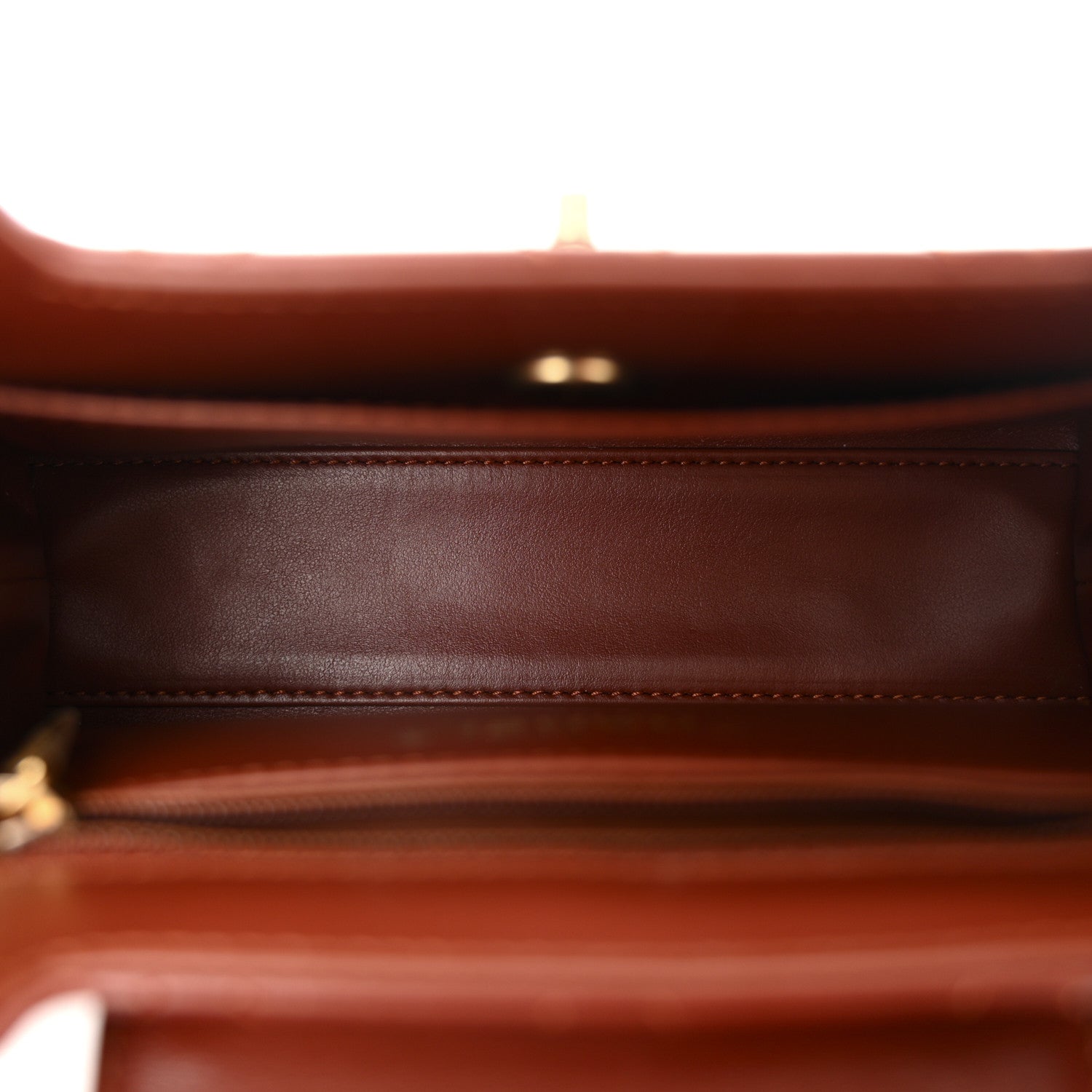 Chanel Shiny Aged Calfskin Quilted Nano Kelly Shopper Brown 5 of 11