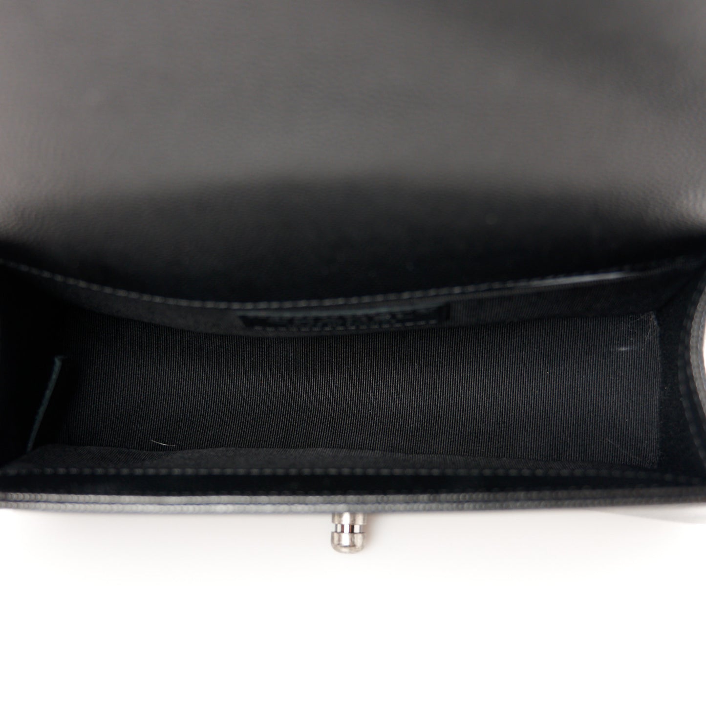 Caviar Quilted Small Boy Flap Black