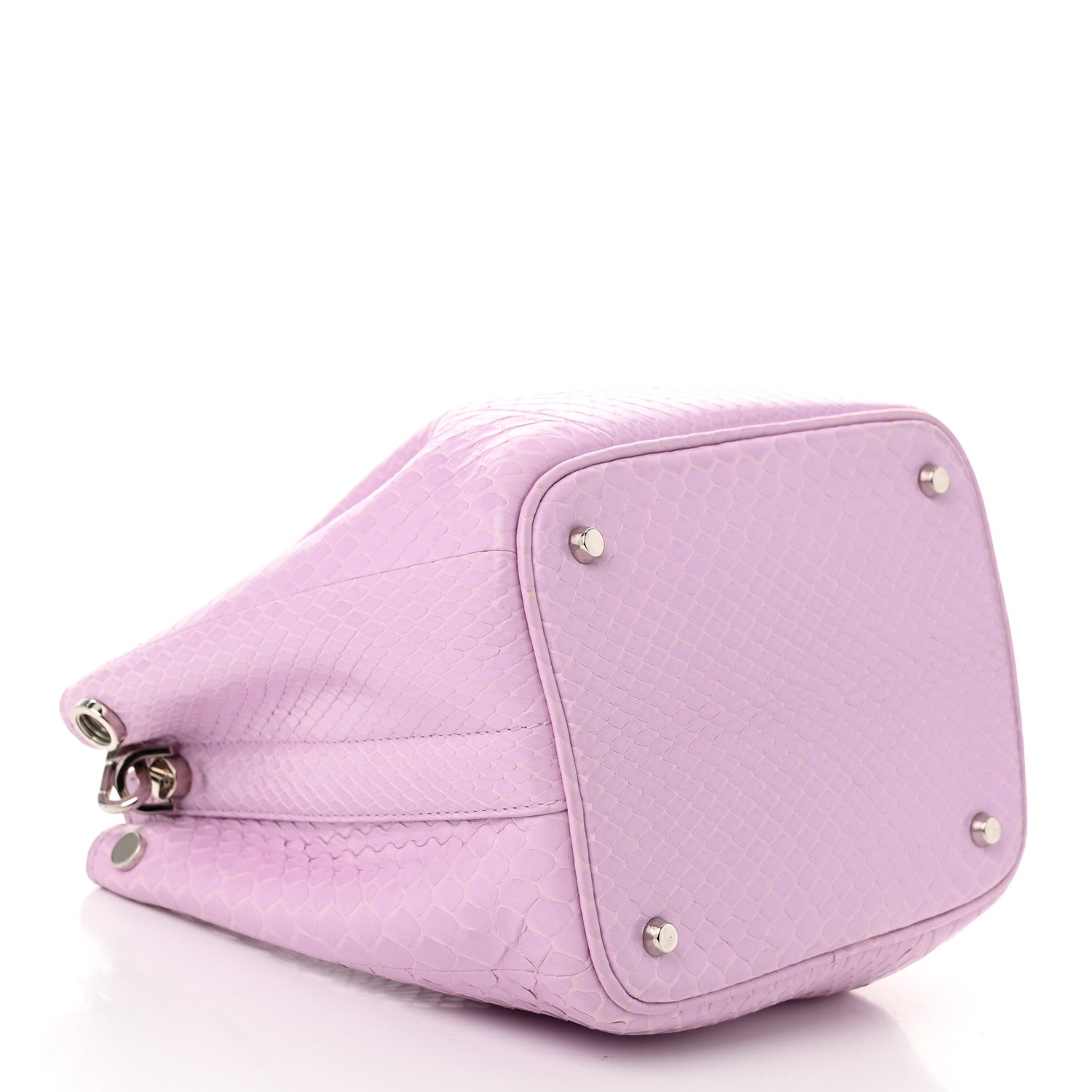 Christian Dior Snakeskin Small Diorific Bucket Bag Pink 5 of 11