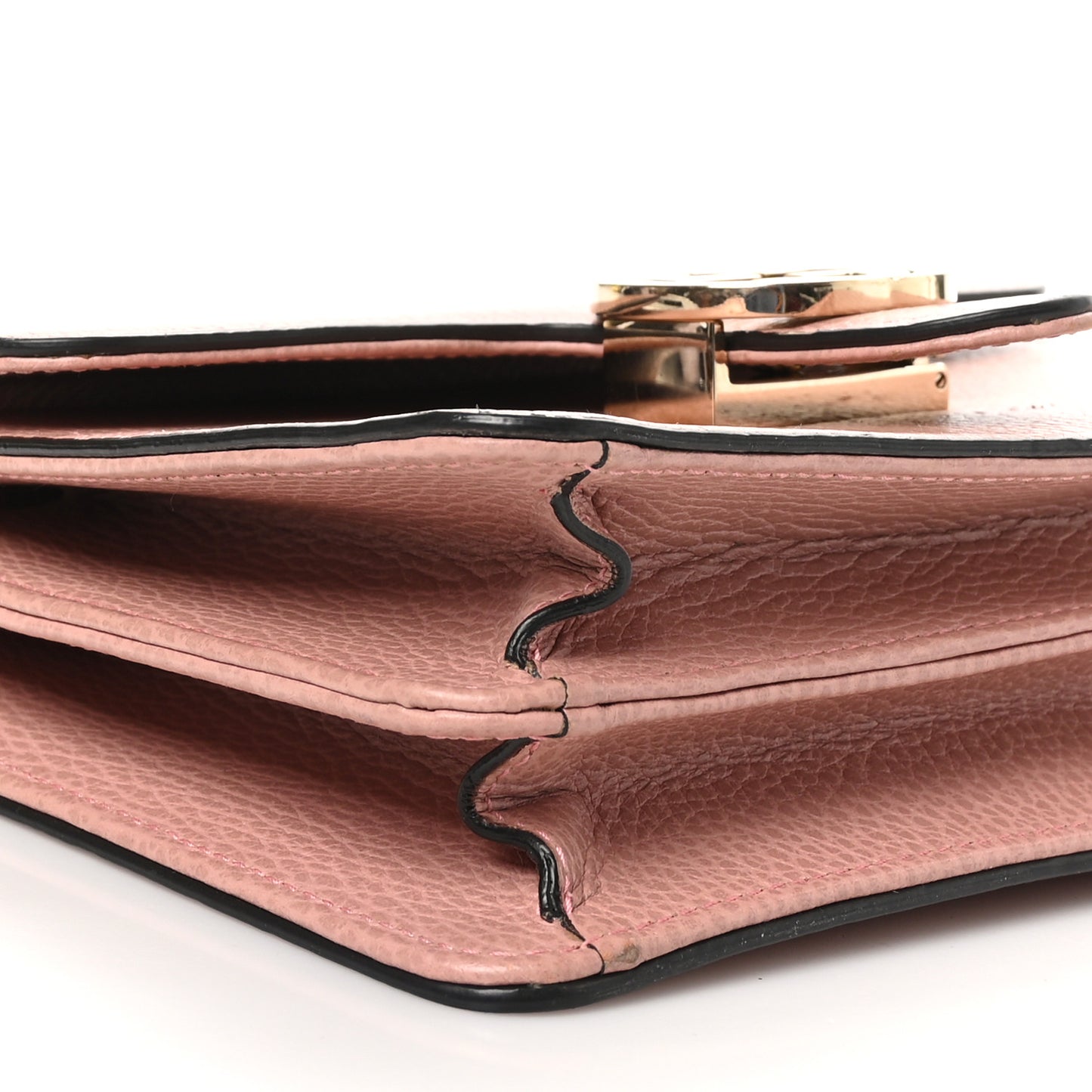 Dollar Calfskin Small Interlocking G Shoulder Bag Soft Pink