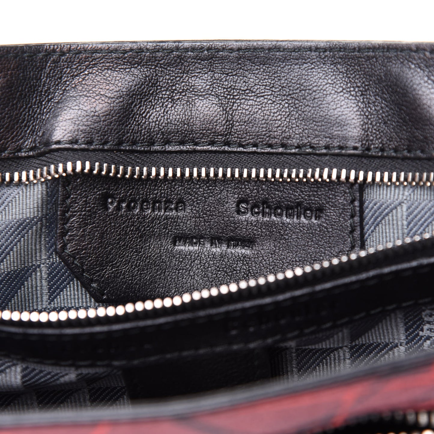 Calfskin Scribble Print Medium PS1 Satchel Red