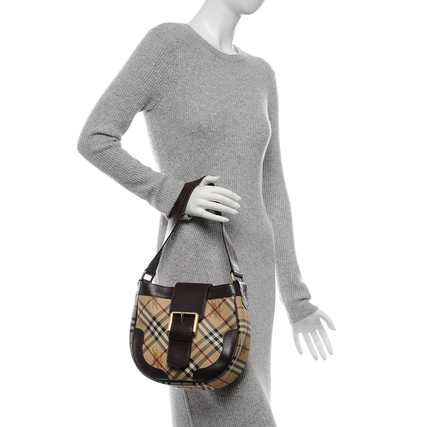 Haymarket Check Buckle Shoulder Bag