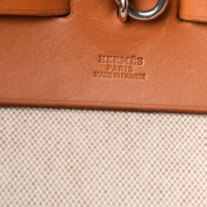 Hermes Toile Vache Calfskin Herbag Cabin Natural 6 of 20