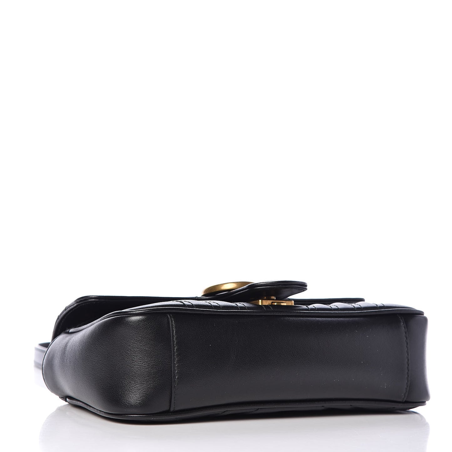 Calfskin Matelasse Mini GG Marmont Shoulder Bag Black