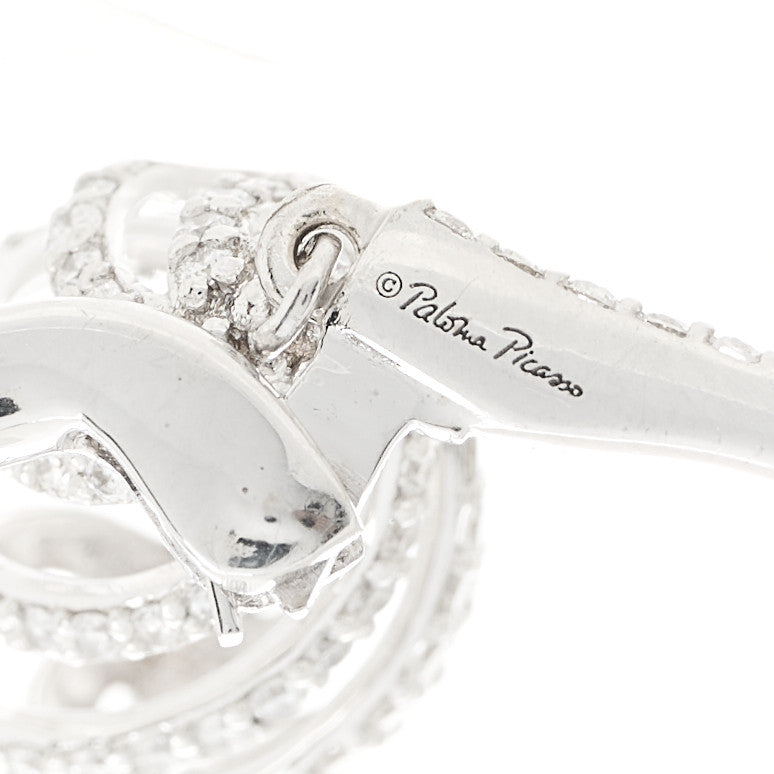 18K White Gold Diamond Venezia Luce Drop Earrings