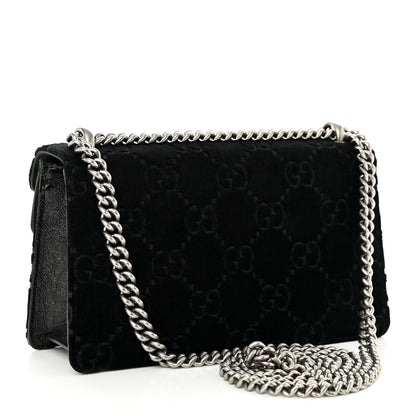Gucci Velvet Skipper Crystal GG Monogram Small Dionysus Shoulder Bag Black Black Diamond 3 of 11