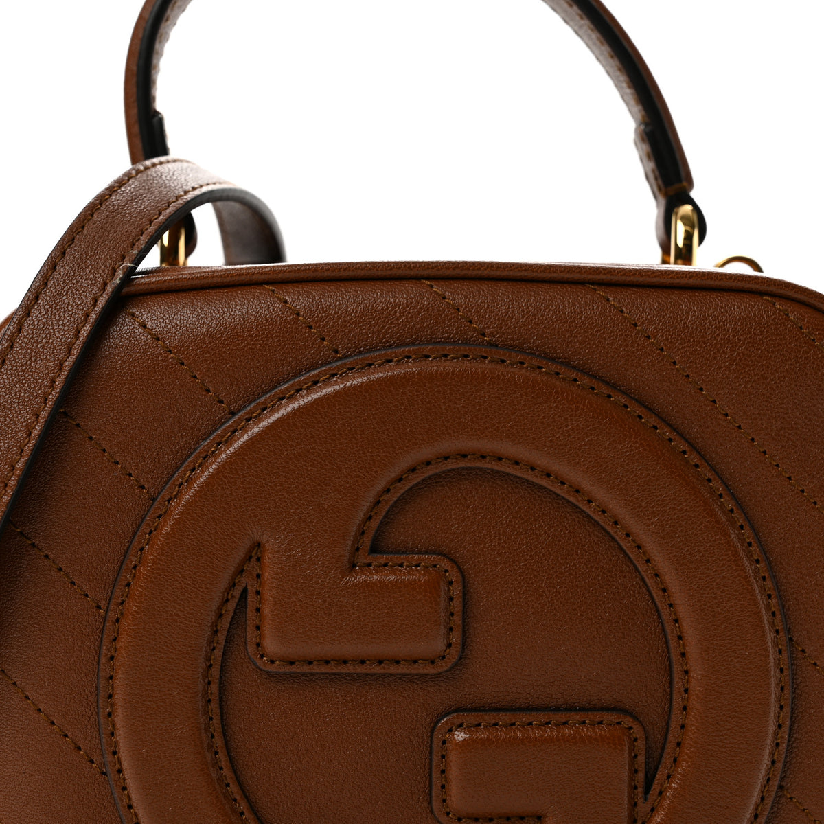 Sakai Be Green Calfskin Diagonal Stitched Blondie Top Handle Bag Cuir