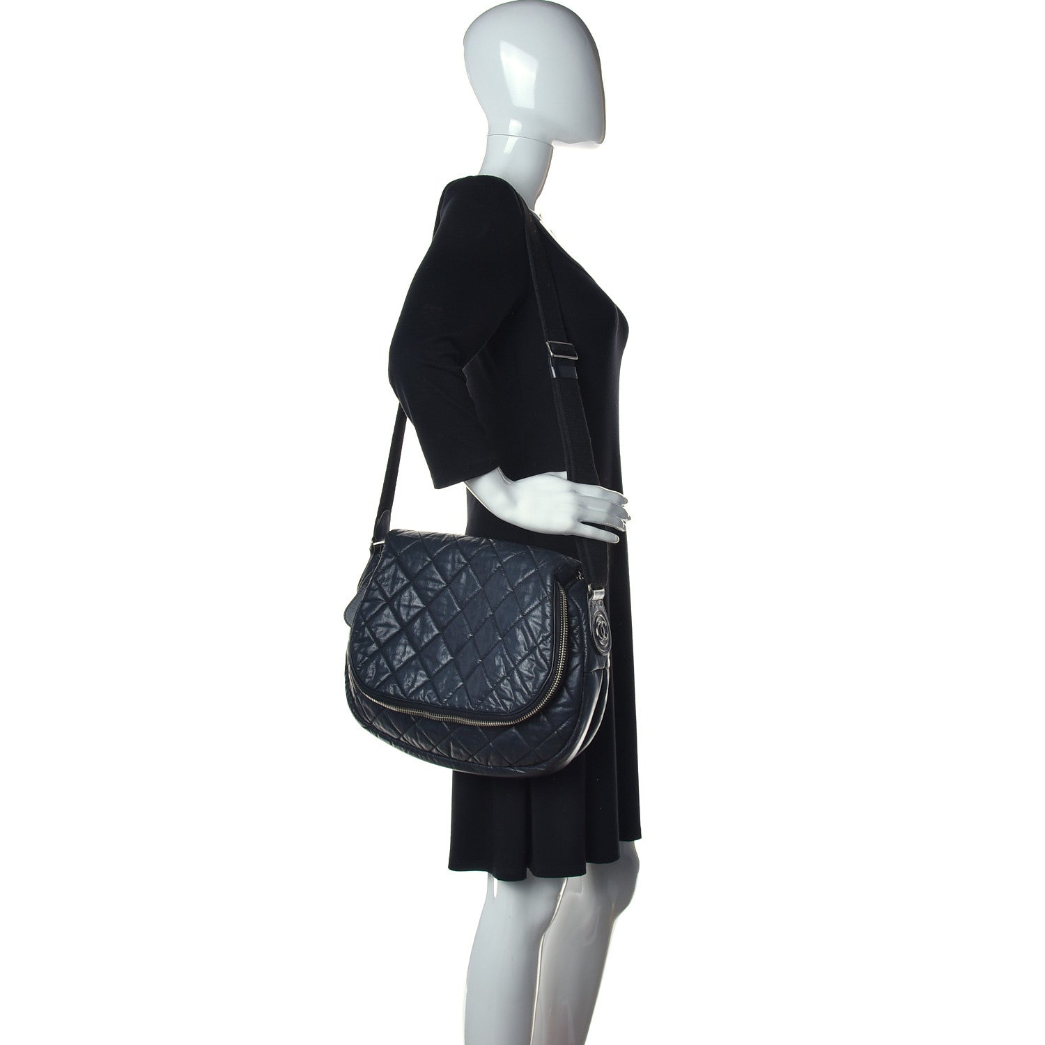Chanel Nylon Quilted Coco Cocoon Messenger Black 2 of 14