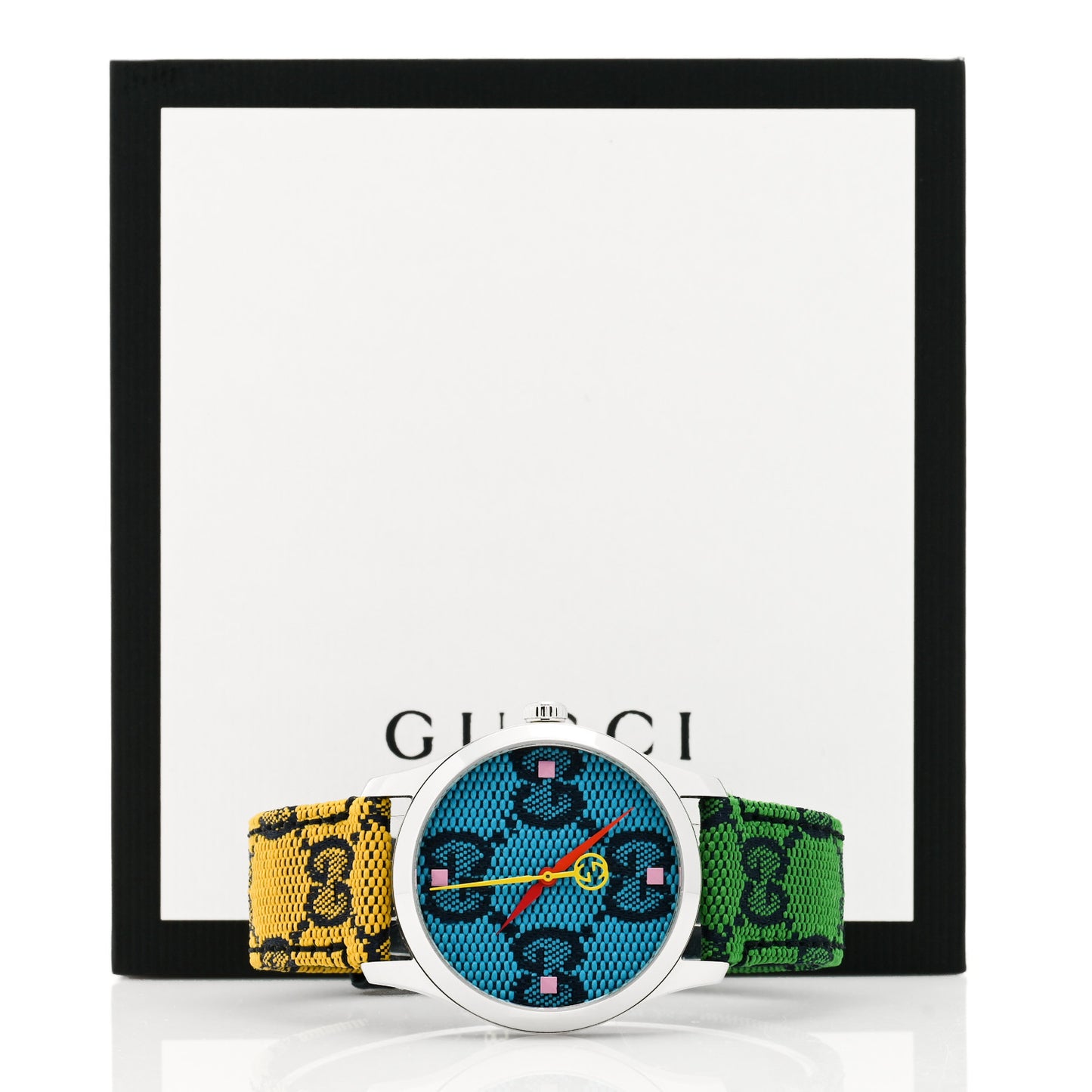 Stainless Steel Nylon 38mm G-Timeless GG Multicolor Quartz Watch