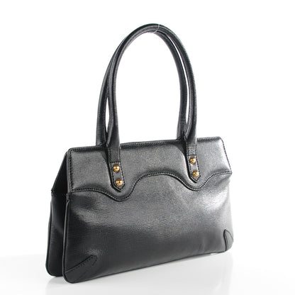 Gucci Textured Calfskin Horsebit Tote Black 3 of 7
