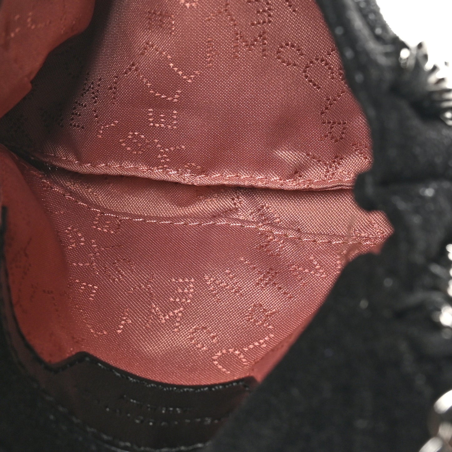 Shaggy Deer Tiny Fold Over Falabella Tote Black