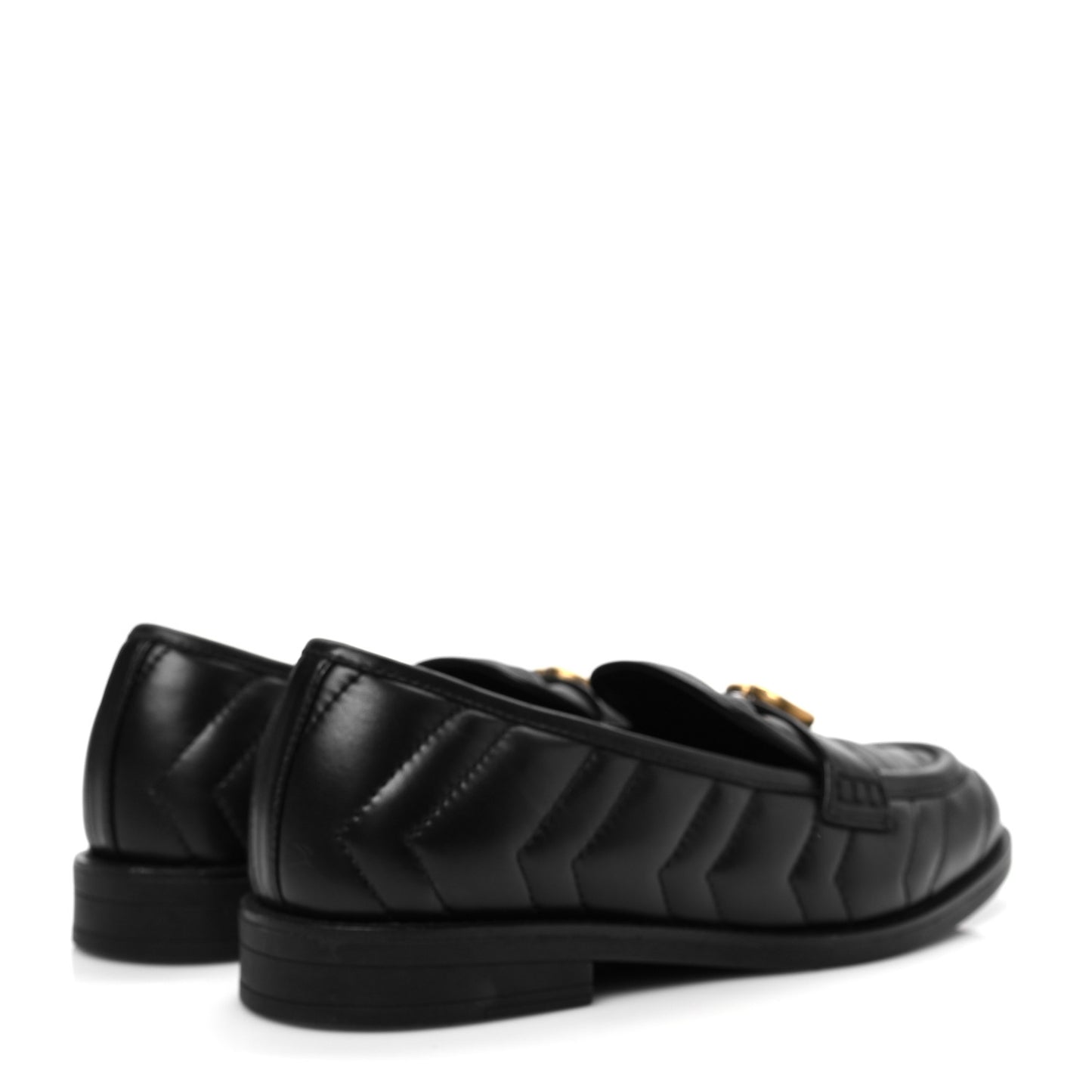 Nappa Matelasse Double G Marmont Loafers 36.5 Black