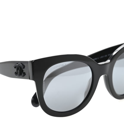 Chanel Acetate Butterfly Signature CC Sunglasses 5358-A Black 7 of 8