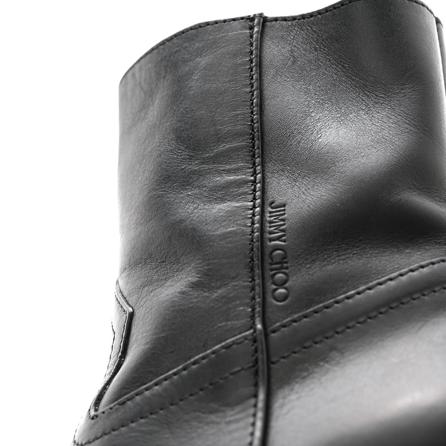 Shiny Calfskin Cece 60 Ankle Boots 37 Black