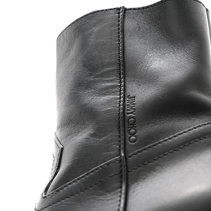 Jimmy Choo Shiny Calfskin Cece 60 Ankle Boots 37 Black 10 of 11